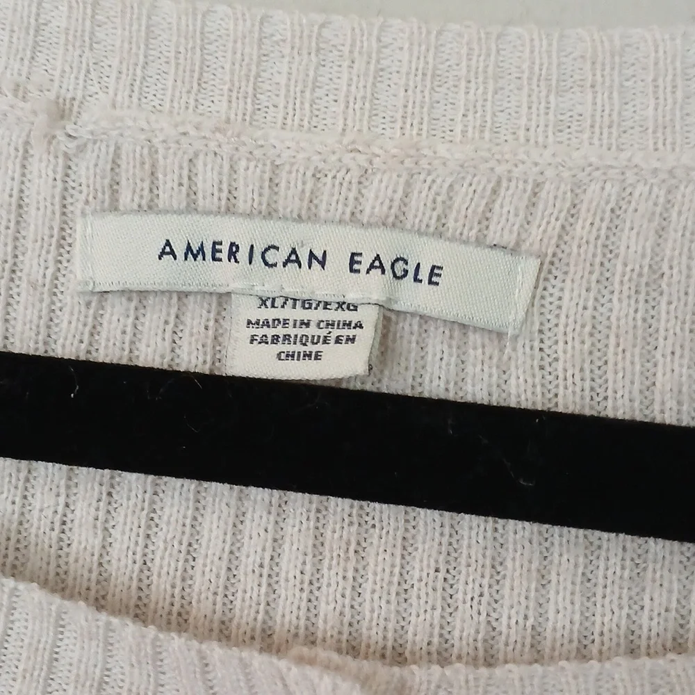 American Eagle Cream Button Down Mixed Ribbed Long Sleeve Cardigan Size XL